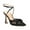 Black, variant on XYD Women Pointy Toe Bowknot Slingback Pumps Lace Ankle Strap High Heels Elegant Wedding Dressy Sandal Shoes Size 8 Light Blue
