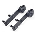 thumbnail image 3 of Barn Sliding Wood Door Hardware Set Steel Slide Rail Antique Track System Black Sliding Door Barn Track Hardware Rails Sliding ,Easy to Install, 3 of 6