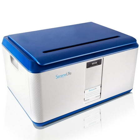 SereneLife Locking Storage Container Bin - 21 Gallon Large Capacity Stackable Storage Tote Deck Box