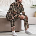 thumbnail image 7 of Hirioo Paisley6 for Men's Pajama Sets 2 Piece Pjs Men's Long-Sleeved Pajama Set Button Down Sleepwear,S-XXL-XX-Large, 7 of 7