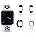 thumbnail image 4 of Apple Watch Band 38MM 40MM 42MM 44MM, Silicone Sport Bands, Breathable Silicone Replacement Watch Strap for Apple Watch Series 1, 2, 3, 4, 5 S/M & M/L (19-Colors), 4 of 7