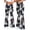 Black, variant on CHUMUD High Waist Workout Yoga Pants for Women Tummy Control Running Stretchy Flare Leggings Cute Floral Gym Pants