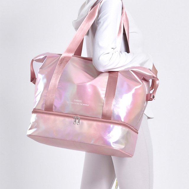 Bolso de mano para mujer Bolso de gimnasio de tela Oxford informal Yoga de color sólido para viajes de oficina