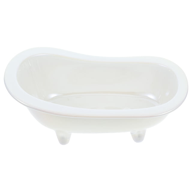 Jabonera de cerámica con autodrenaje, forma de bañera, soporte para esponja y desagüe para fregadero, baño, ducha y cocina
