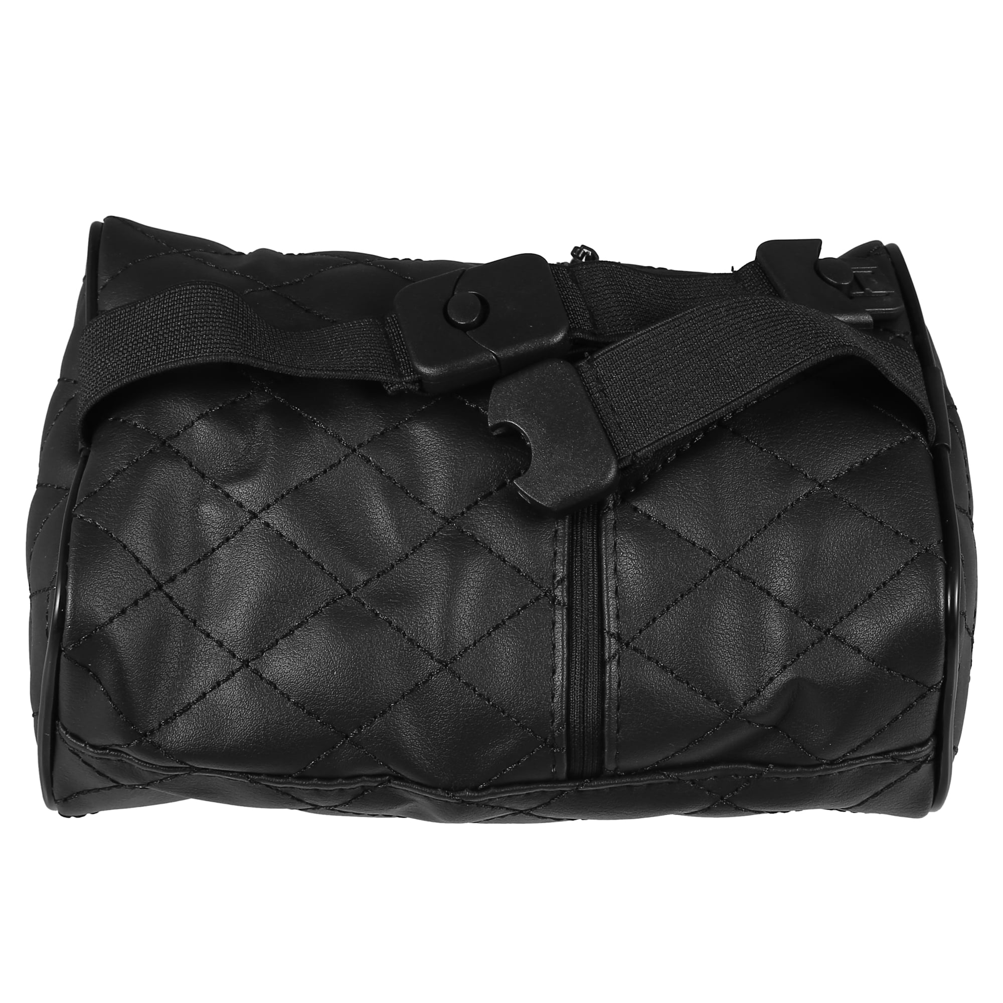 Unique Bargains Mask Visor Paper Box Holder PU Leather Organizer Black
