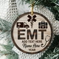 thumbnail image 2 of EMT Emergency Medical Technician Ceramic Christmas Ornament 2025, EMT Ceramic Christmas Ornament Gifts for Retired Retirement, 2 of 5