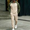 thumbnail image 2 of successthop Sweatsuits 2PCS Sets Mens with Hoodie Long Sleeve Tops and Joggers Jacquard Fall Outfits with Pockets Green, 2 of 9