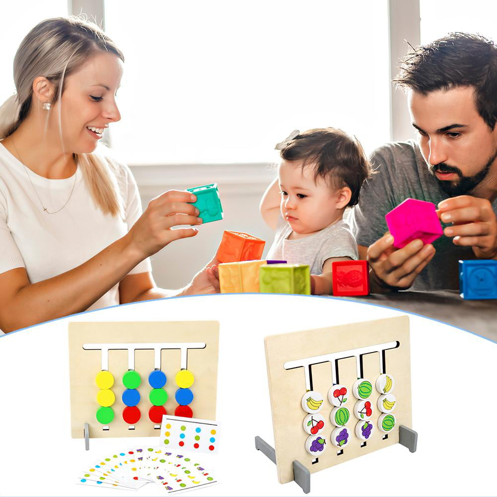 Details about   Wooden Four-Color Fruit Logic Game Children Kids Early Educational Toys Set 