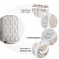 thumbnail image 3 of Grey and Shower Curtain, 60" x 72", Khaki Olive Leaf Texture Watercolor Waterproof Bathroom Curtain Washable Shower Curtain Set with 12 Hooks, 3 of 6