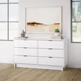 thumbnail image 5 of Prepac Simply Modern 52.5" Wide White 6 Drawer Dresser, 5 of 5