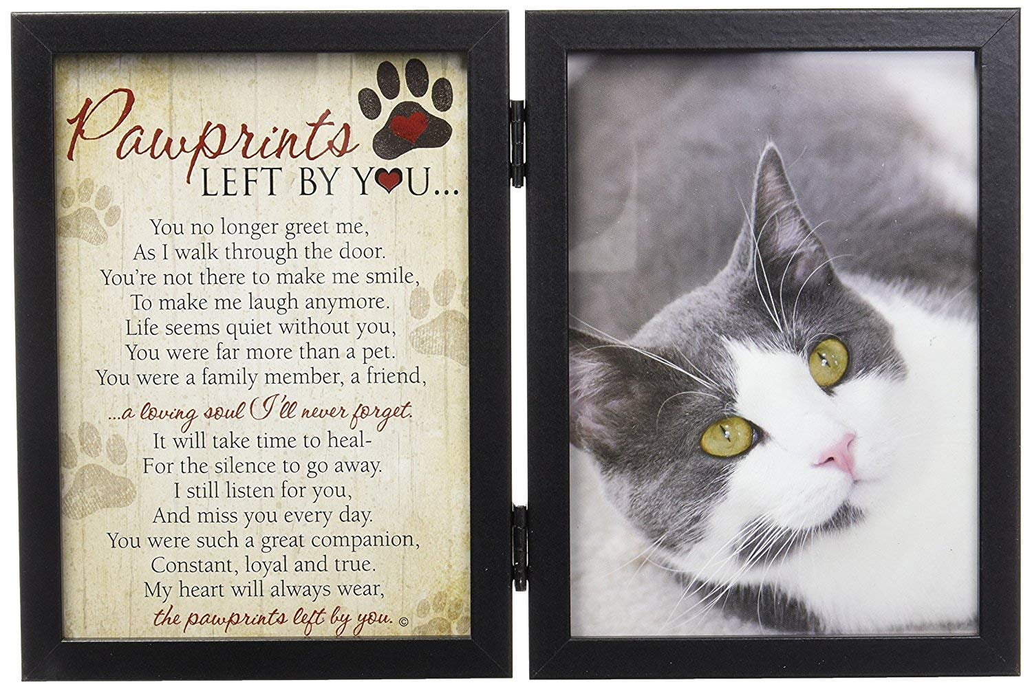 Where I/'ll Always Be Dog Memorial 5x7 Picture Frame with Pet Tag
