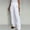 White, variant on Babysbule Women High Waist Casual Long Pants Women's Solid Color High-waist Loose Women's Wide Leg Pants
