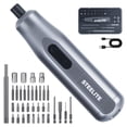 thumbnail image 1 of Juego de destornillador eléctrico Steelite 35 en 1 recargable por USB, 1 of 8
