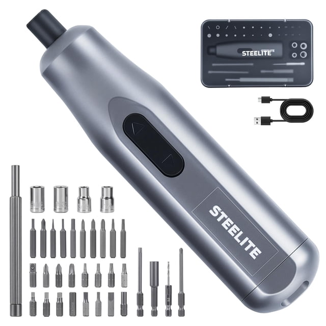 Juego de destornillador eléctrico Steelite 35 en 1 recargable por USB