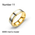 thumbnail image 1 of Ruiboury Couple Ring Fingers Pendent Fashion Jewelry Fine Workmanship Lightweight Compact Size Long-lasting Wedding Rings Type 7 6MM, 1 of 6