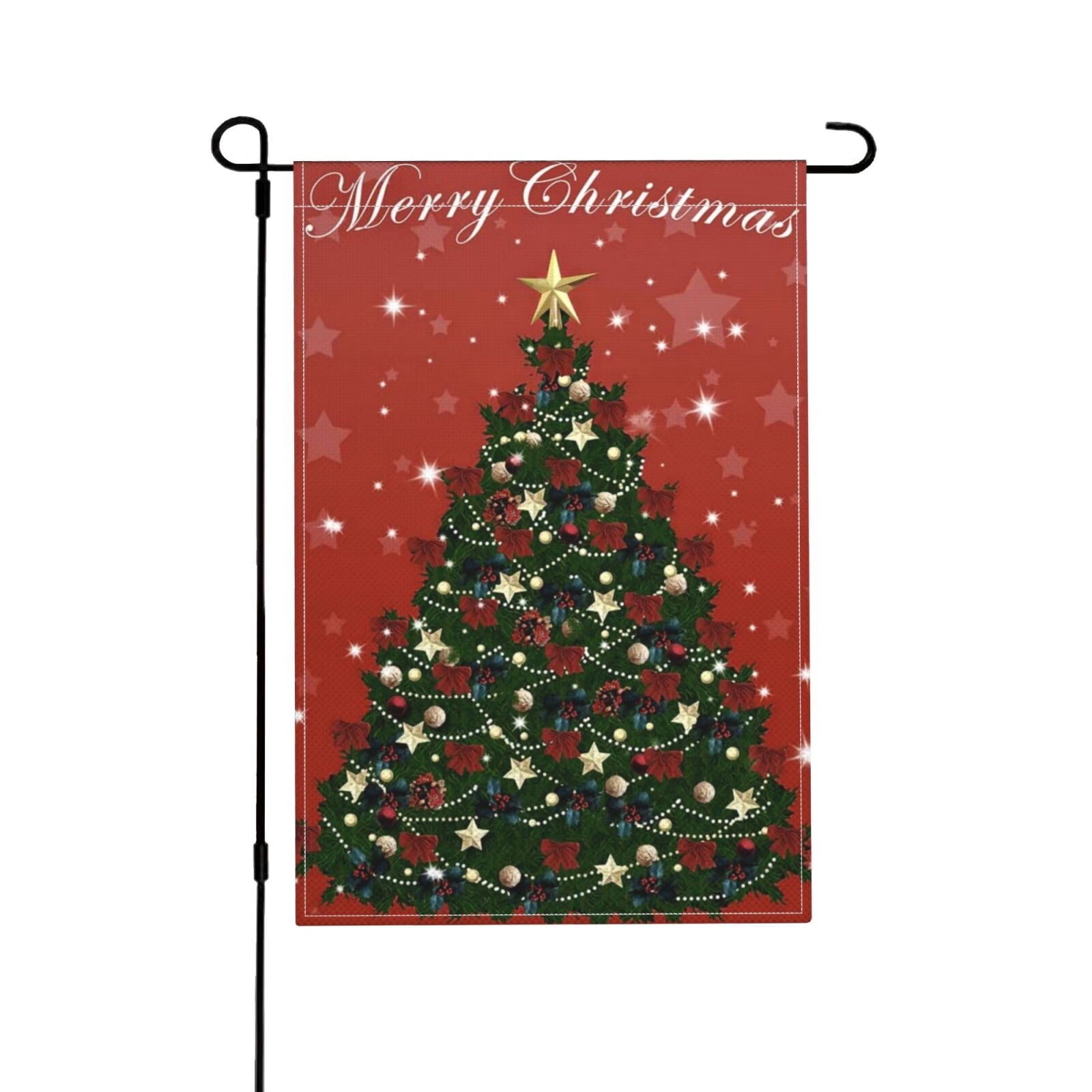 Christmas Garden Flags, Christmas Tree Design Outdoor Christmas