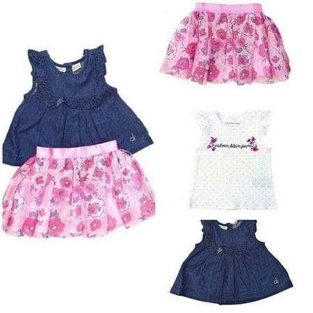 Calvin Klein Jeans Girls 3 pieces Floral skirt and Tops set, FLORAL New with box/tags