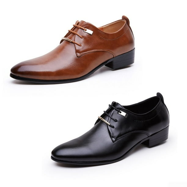 Mens Business Shoes Italian Smart Formal Wedding Office Party Faux Leather Shoes Walmart
