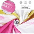 thumbnail image 4 of Hot Pink Shower Curtain, Pink White Gold Brush Strokes Graffiti Oil Painting Modern Art Abstract Bathroom Curtain Waterproof Fabric Machine Washable with Hooks, 84" Wx72 L, 4 of 6