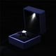 thumbnail image 3 of Caja de almacenamiento de anillos con luz LED de moda, vitrina de joyería, regalo azul, 3 of 8