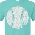 thumbnail image 4 of Inktastic Distressed Baseball in White T-Shirt, 4 of 5