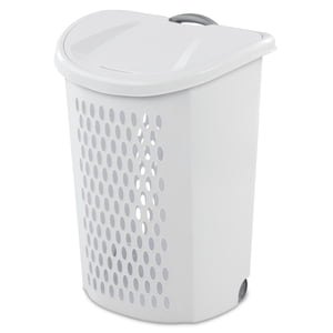 Sterilite Ultra Wheeled Hamper, White Laundry Hamper