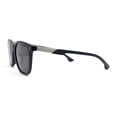 thumbnail image 3 of Polarized Fancy Gentlemans Horn Rim Sleek Plastic Rectangle Sunglasses Navy - Black, 3 of 4