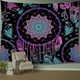 thumbnail image 4 of Tapiz de pared de mandala bohemio, hoja colgante de pared de luna y sol,, 4 of 5