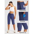 thumbnail image 3 of baleaf Women's Hiking Shorts Quick Dry Lightweight Capris Estate Blue L, 3 of 6