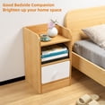 thumbnail image 4 of Limorve Solid Wood Bedside Table with Drawer & Shelf, Rustic Nightstand for Bedroom, Living Room End Table, Couch Side Table, Home Decor, 4 of 9