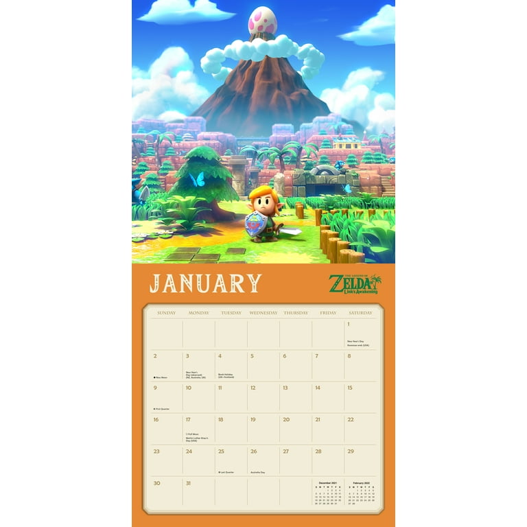 Legend of Zelda 2024 Wall Calendar - Book Summary & Video