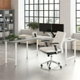 thumbnail image 2 of Hustle 72W x 30D L Shaped Computer Desk in Platinum Gray - Engineered Wood, 2 of 6
