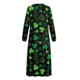 thumbnail image 5 of Xoenoiee Shamrock Heart Print Nightgowns for Women House Dress Button Down Sleepshirt Moo Moos St. Patrick's Day Long Sleeve Nightshirt Housecoat, Size 4XL, 5 of 7