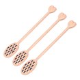 thumbnail image 3 of Wood Honey Dipper, Chinese Cherry Heart Pattern Honey Mixing Stirrer 3pcs Easy To Use Practical  for Kitchen, 3 of 8