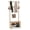 Beige, variant on Costway Bamboo Coat Rack with Bench Shoe Storage 2 Hanging Rods 11 Hanging Hooks Shelves Brown
