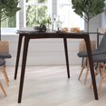 thumbnail image 3 of Merrick Lane 1st Avenue Dining Table Rectangular 59" Clear Glass Top Dining Room Table With Solid Beechwood Frame And Espresso Finish, 3 of 5
