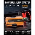 thumbnail image 2 of 5000A Car Jump Starter, Portable Battery Booster Pack for Up to 10.0L Gas & Diesel Engines, OLGEO 12V Jump Box for Cars, Trucks, SUV, Auto Power-Off, LED Light, 2 of 8