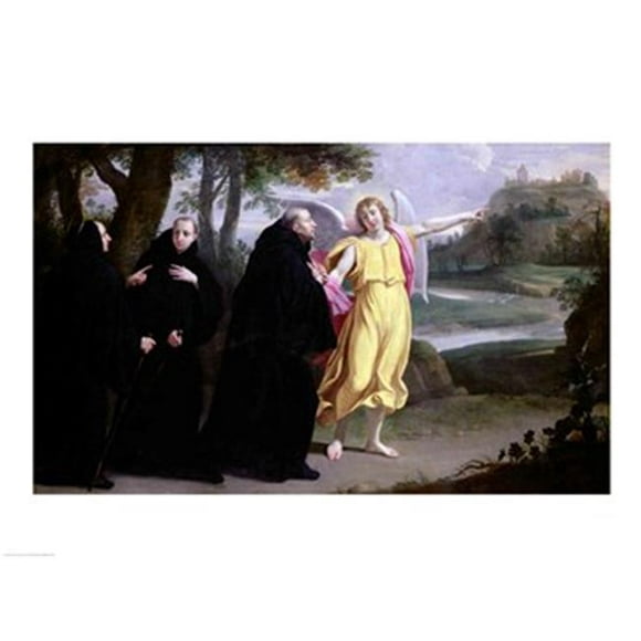 Liebermans BALXIR222416 Philippe de Champaigne Scène de la Vie de St. Benedict 24.00 x 18.00 Affiche Imprimée