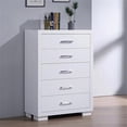 thumbnail image 2 of Bowery Hill 5 Drawer Contemporary Chest in White, 2 of 9