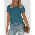 thumbnail image 6 of Womens Loose Fit Tshirts Short Sleeve Summer Tops Casual Workout Yoga Tunic T Shirts Tops, 6 of 6