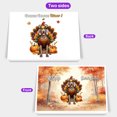 thumbnail image 2 of Happy Thanksgiving Weimaraner Turkey Costume Pumpkins Autumn Leaves 7x5in Folded Greeting Card Weim Gray Ghost Dog Lover Single Note Card with Envelope - 13014, 2 of 5