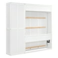 thumbnail image 3 of Newboti Furniture Full Size Murphy Bed Wall Bed with Shelves,White 15655, 3 of 16