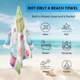 thumbnail image 4 of GZHJMY Beach Towel for Women Girls, Cartoon Colourful Ice Cream Bath Towel, Oversized Lightweight Sport Towel, 31x71 Inch, 4 of 7