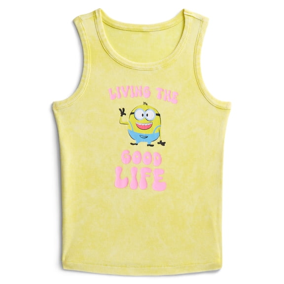 Despicable Me, Girls' Mineral Wash Graphic Tank Top, Real Cutie, Sizes 4-16