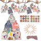 thumbnail image 1 of Paquete de 24 bolsas metálicas navideñas con cordón de arpillera, 1 of 5
