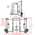 thumbnail image 2 of Valor Fitness BD-41, Heavy Duty Power Cage with Multi-Grip Chin-Up Bar, Lat Pull, & Cable Crossover Attachments, 2 of 13