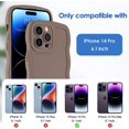 thumbnail image 6 of Case for iPhone 14 Pro Case Wave, Curly Frame Design for Women Girls, Cute Wavy Solid Color Aesthetic Phone Case Soft Flexible TPU Shockproof Full-Body Protective Case Cover 6.1 inch - Brown, 6 of 12