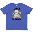 thumbnail image 3 of Inktastic Cute Sloth I Love My Grandpa with Green Leaves Youth T-Shirt, 3 of 5