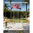 thumbnail image 2 of VEVOR Wedding Flower Stand, 10PCS 31.5-inch Column Flower Stand, Floral Stands with Acrylic Laminate, Cylindrical Cubic Floral Display Rack for Wedding, Party, Birthday, Home, Centerpiece Stands, 2 of 9