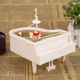 thumbnail image 1 of Romántico Piano Bailarina Bailarina Caja de música Mecánica Cajas musicales (Blanco), 1 of 9